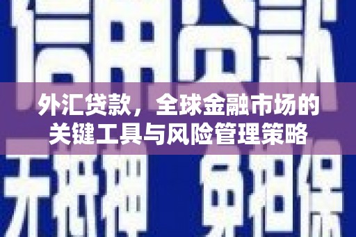 常熟外汇贷款，全球金融市场的关键工具与风险管理策略