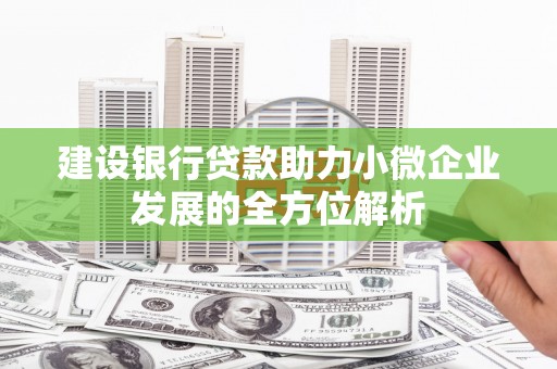 常熟建设银行贷款助力小微企业发展的全方位解析